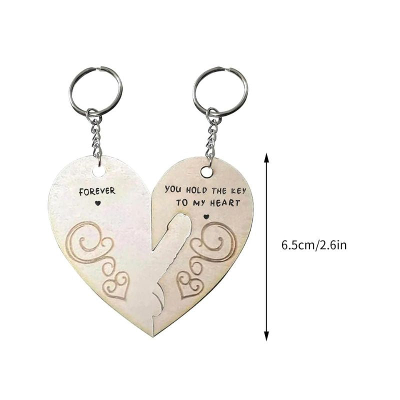 You Hold The Key to My Heart & Forever Couple Keychain