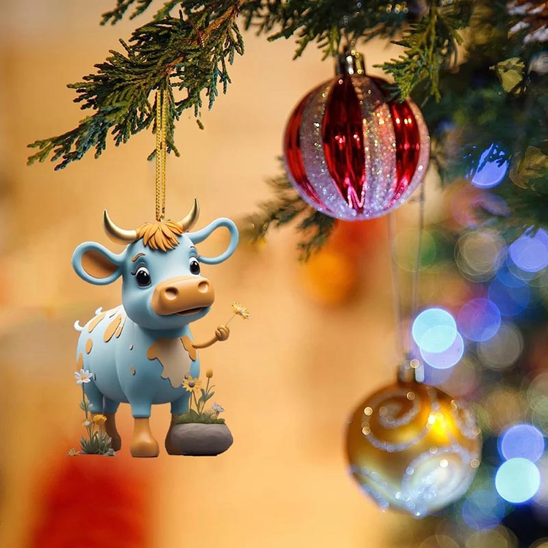 Cartoon Cow Animal Hanging Ornament