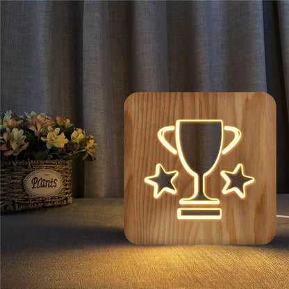 Trophy Wooden Decorative Light