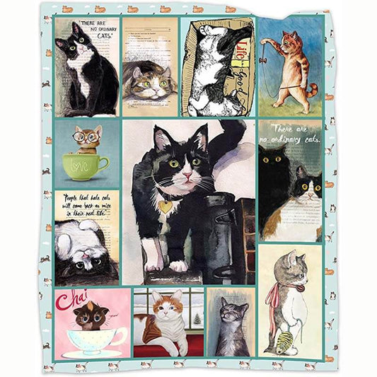 Cute Cats - B199 - Premium Blanket