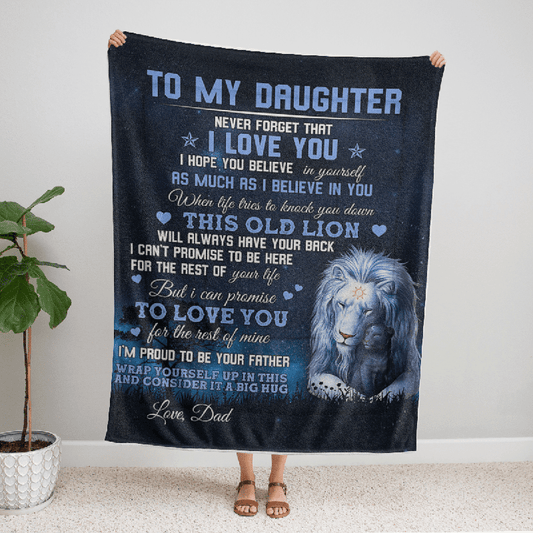 To My Daughter - From Dad - F008 - Fleece Blanket