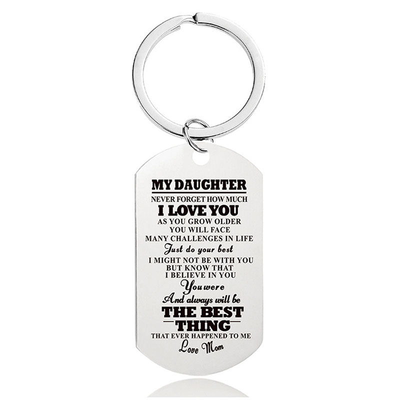 Never Forget How Much I Love You - Inspirational Keychain - A910