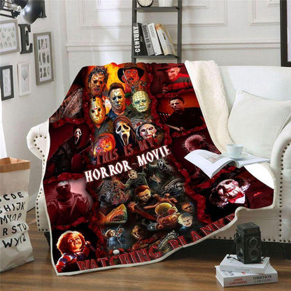 This Is My Horror Movie Watching - Premium Blanket - G007