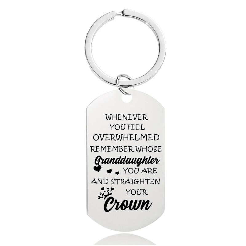 To My Granddaughter - Whenever You Feel Overwhelmed - Inspirational Keychain - A916