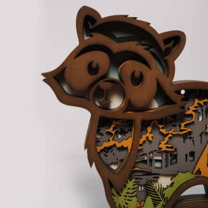 Raccoon Carving Handcraft Gift