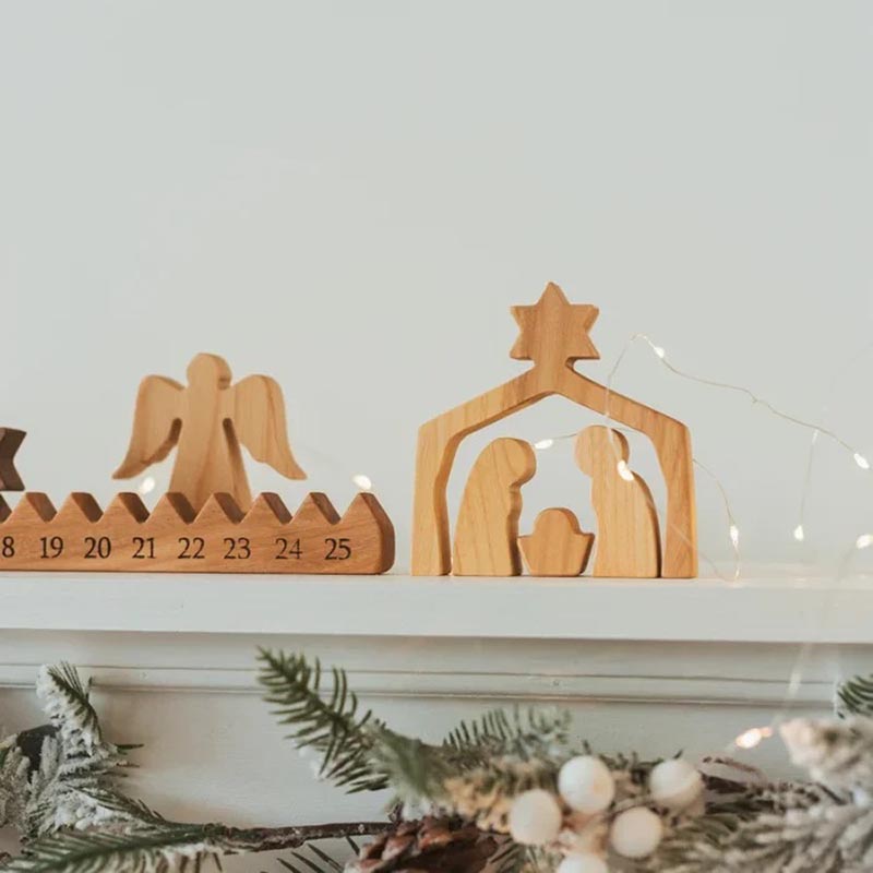 Christmas Calendar Desktop Ornament Home Decoration Jesus Decoration