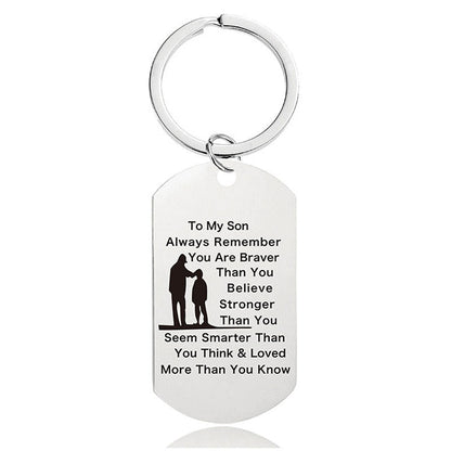 Always Remember You Are Braver Than You Believe - Inspirational Keychain - A897