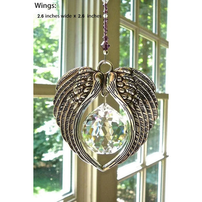 Angel Wings Crystal and Pewter Wings Suncatcher