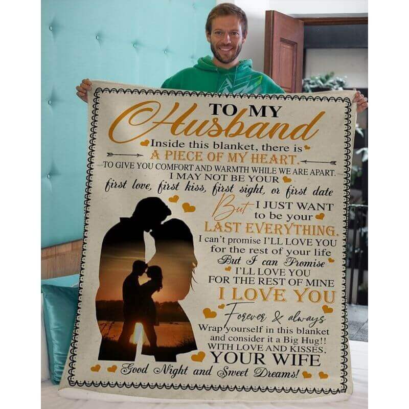 To My Husband - From Wife - A361 - Premium Blanket