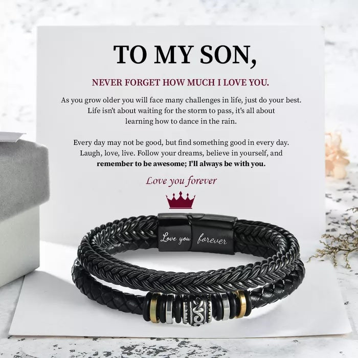 To My Son Love You Forever Bracelet