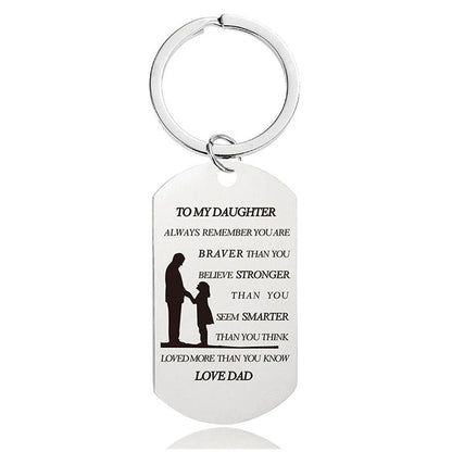 Always Remember You Are Braver Than You Believe - Inspirational Keychain - A901