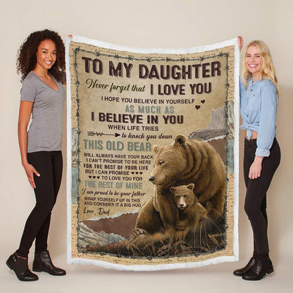 To My Daughter - From Dad - A932 - Premium Blanket