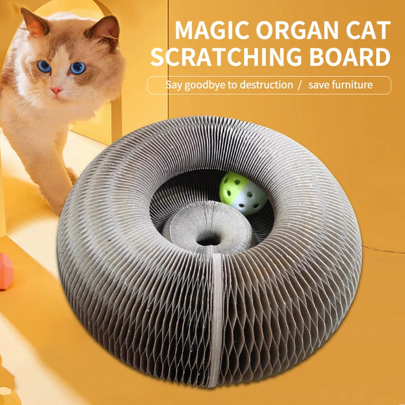 Magic Organ Cat Scratching Board--Comes with A Toy Bell Ball