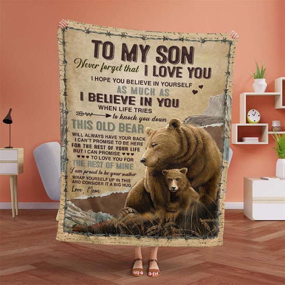 I Believe In You - A932 - Brown Bear Premium Blanket