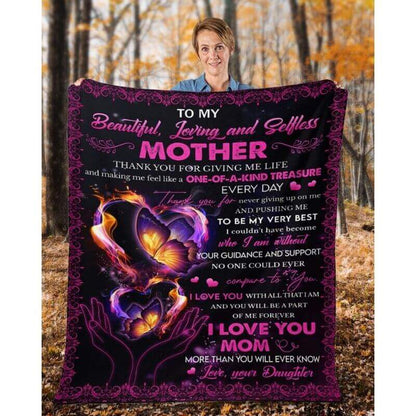 To My Mom - From Daughter  - A370 - Premium Blanket