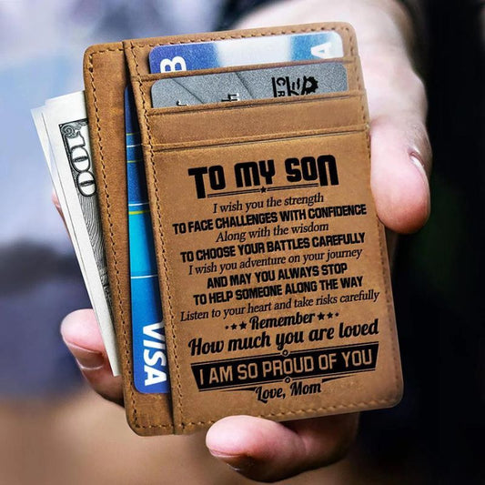 Mom To Son - Listen To Your Heart And Take Risks Carefully - Card Wallet