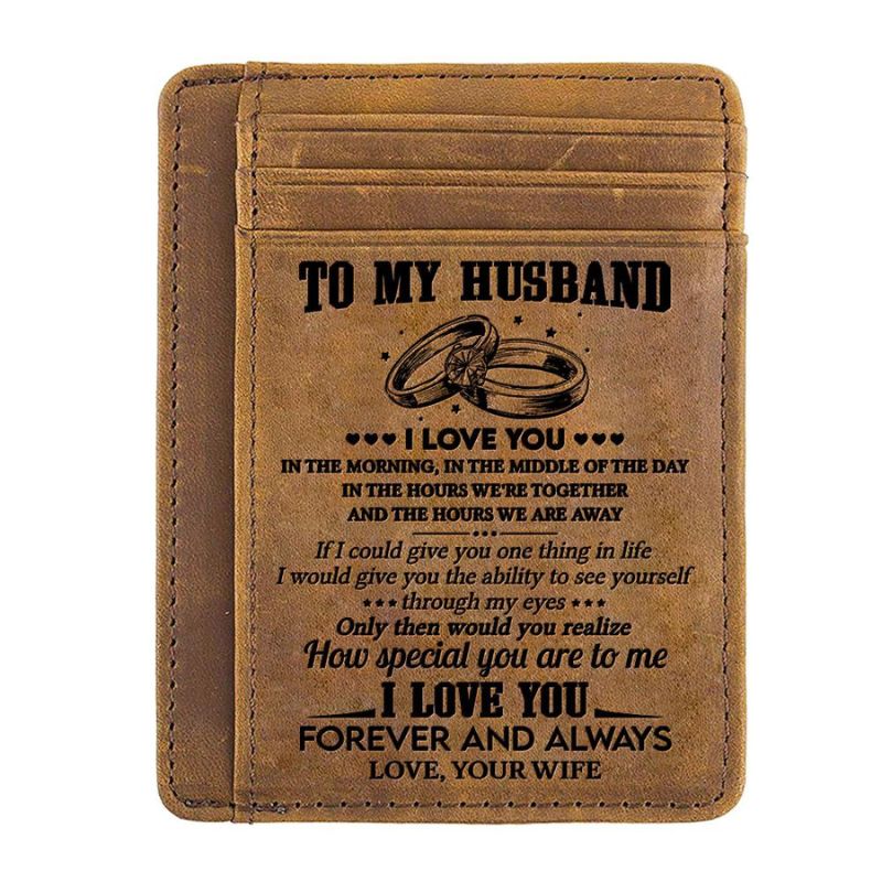 To My Husband - I Love You Forever And Always - Card Wallet