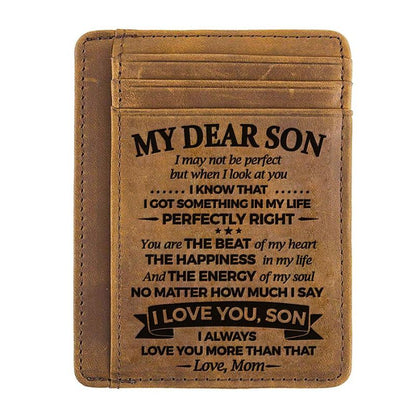 Mom To Son - The Energy Of My Soul - Card Wallet