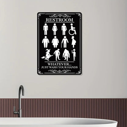 Whatever Just Wash Your Hands - Restroom Metal Sign - Home Decoration - Wall Art Decor - Funny Restroom Decor