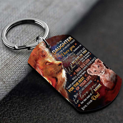Never Forget That I Love You - Lion Multi Colors Personalized Keychain - A883