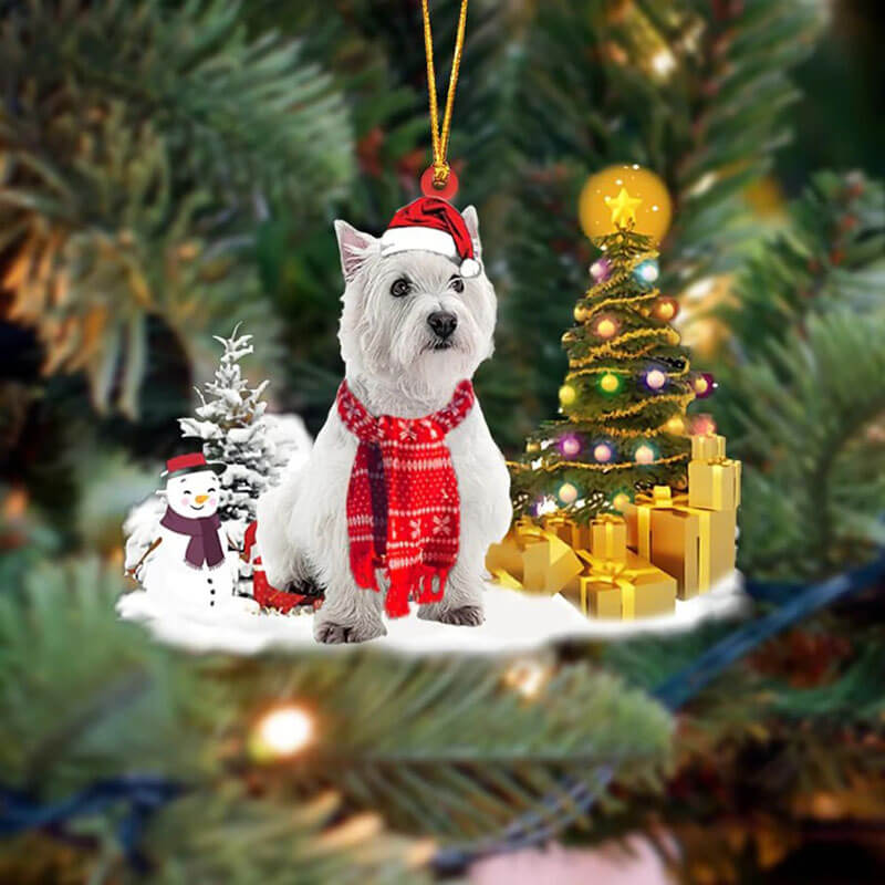 West Highland White Terrier/Westie Christmas Ornament SM018