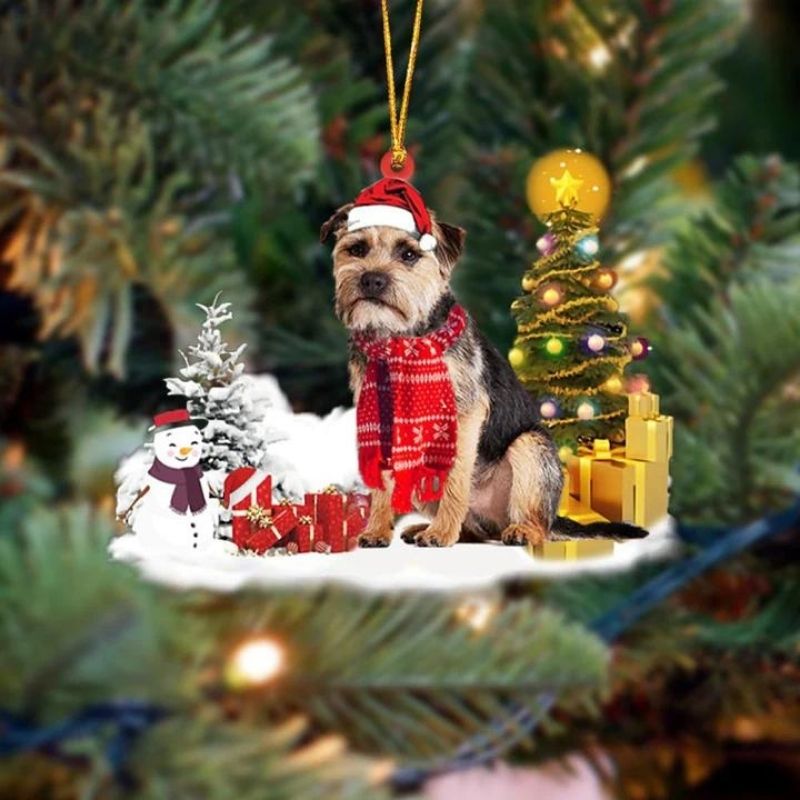 Border Terrier Christmas Ornament SM061