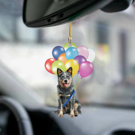 Australian Cattle Dog Fly With Bubbles Car Hanging Ornament BC086