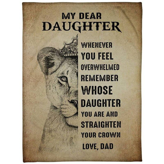 To My Daughter - From Dad - F021 - Fleece Blanket