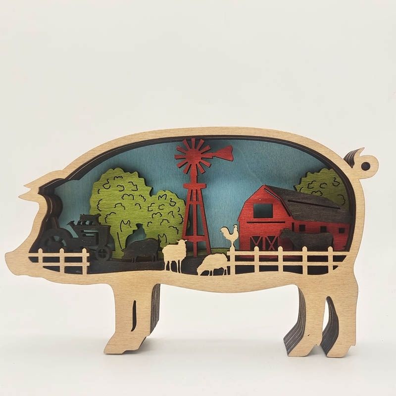 Piggy Carving Handcraft Gift