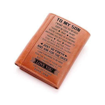 Dad To Son - You Will Never Lose - Tri-fold Wallet