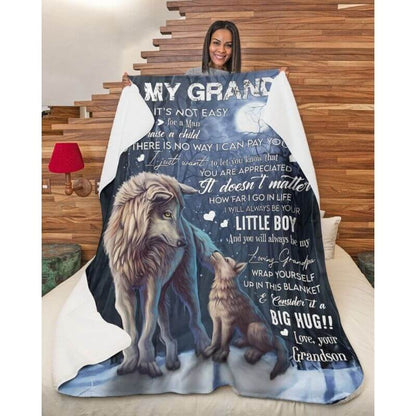To My Grandpa - From Grandson  - A371 - Premium Blanket
