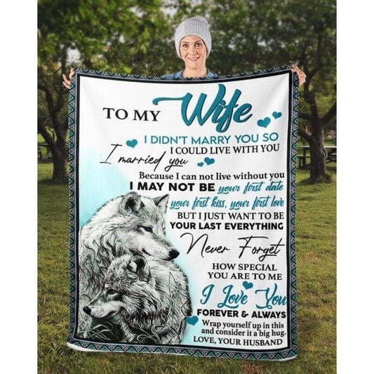 To My Wife - From Husband - A245 - Fleece Blanket