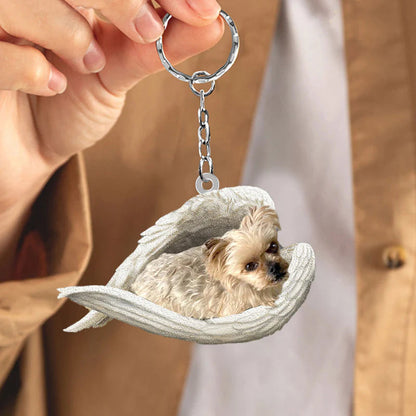Sleeping Angel Acrylic Keychain Yorkshire Terrier SA078