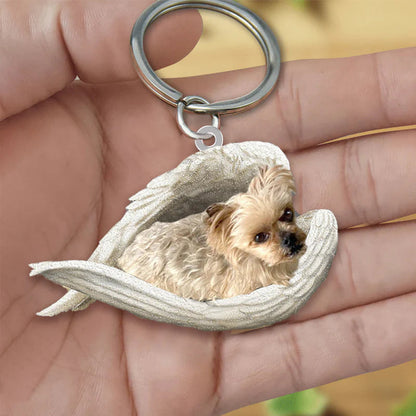 Sleeping Angel Acrylic Keychain Yorkshire Terrier SA078
