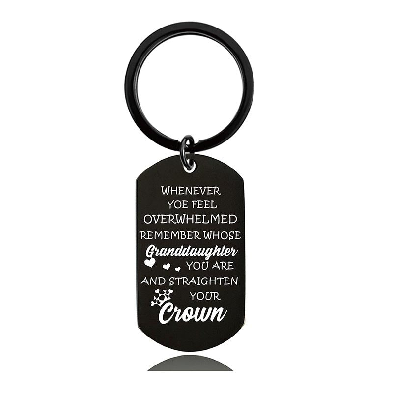 To My Granddaughter - Whenever You Feel Overwhelmed - Inspirational Keychain - A916