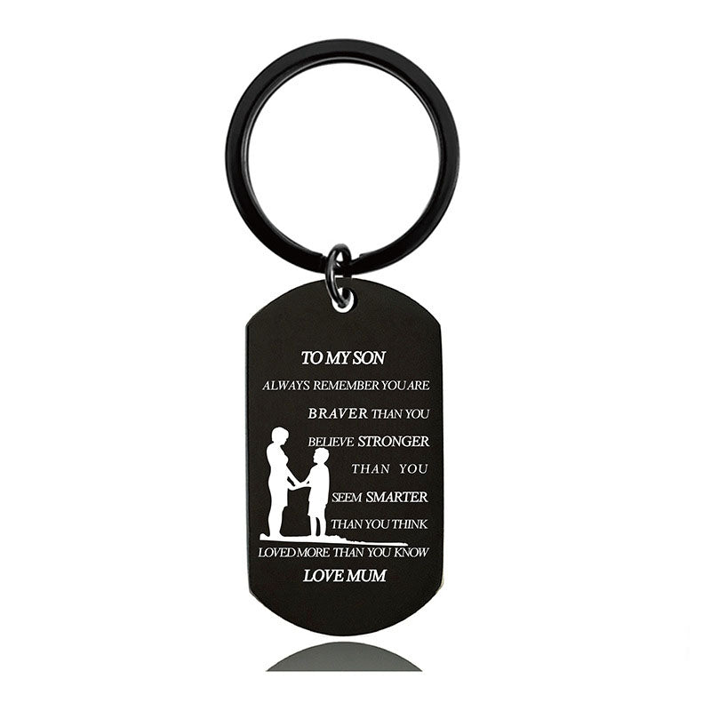 Always Remember You Are Braver Than You Believe - Inspirational Keychain - A899