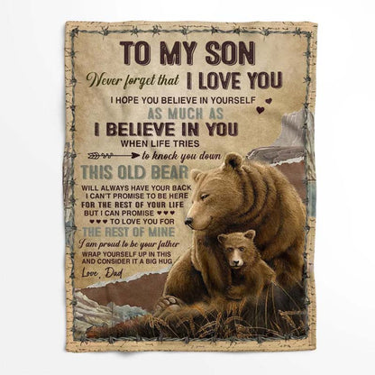 To My Son - From Dad - A932 - Premium Blanket