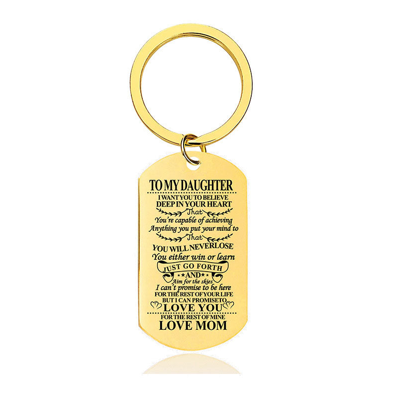 Mom To Daughter - You Will Never Lose - Inspirational Keychain - A909
