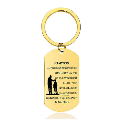 Always Remember You Are Braver Than You Believe - Inspirational Keychain - A900